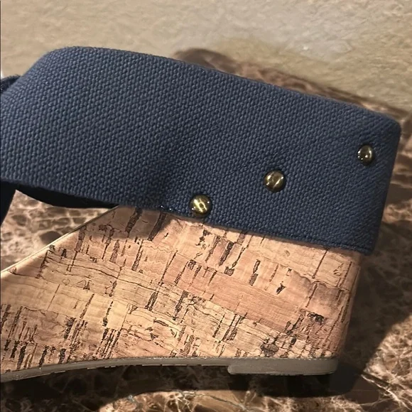 Esprit Blue Wedges with Elastic Straps - Picture 4 of 4